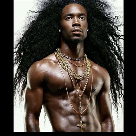 black men with long hair